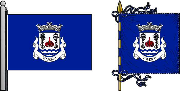 Bandeira e estandarte da antiga freguesia de Tourigo - Tourigo former civil parish, flag and banner Bandeira e estandarte da antiga freguesia de Tourigo - Tourigo former civil parish, flag and banner