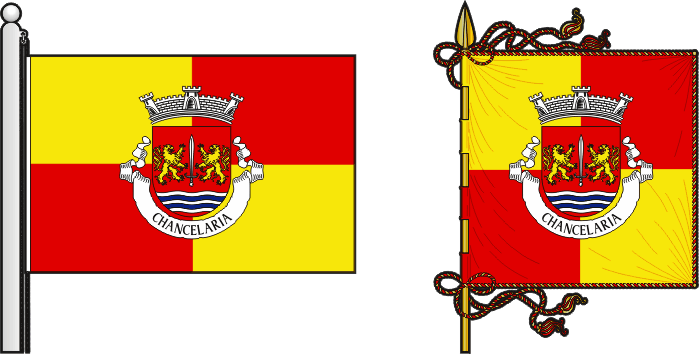 Bandeira e estandarte da freguesia de Chancelaria - Chancelaria civil parish, flag and banner Bandeira e estandarte da freguesia de Chancelaria - Chancelaria civil parish, flag and banner