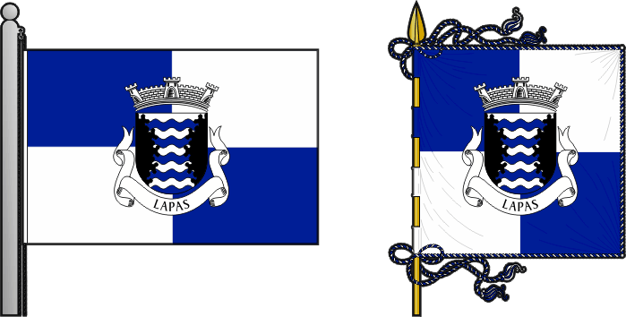 Bandeira e estandarte da antiga freguesia de Lapas - Lapas former civil parish, flag and banner