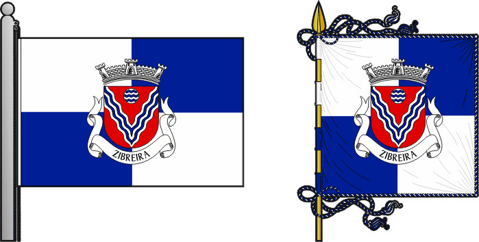 Bandeira e estandarte da freguesia de Zibreira - Zibreira civil parish, flag and banner Bandeira e estandarte da freguesia de Zibreira - Zibreira civil parish, flag and banner