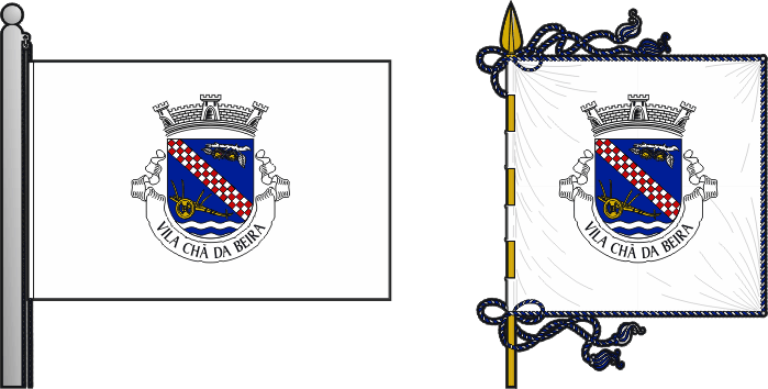 Bandeira e estandarte da antiga freguesia de Vila Chã da Beira - Vila Chã da Beira former civil parish, flag and banner Bandeira e estandarte da antiga freguesia de Vila Chã da Beira - Vila Chã da Beira former civil parish, flag and banner