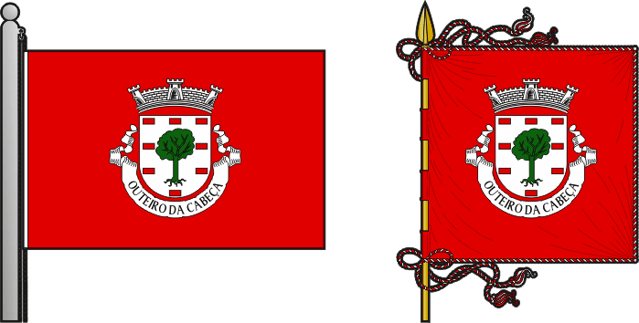 Bandeira e estandarte da antiga freguesia de Outeiro da Cabeça - Outeiro da Cabeça former civil parish, flag and banner Bandeira e estandarte da antiga freguesia de Outeiro da Cabeça - Outeiro da Cabeça former civil parish, flag and banner
