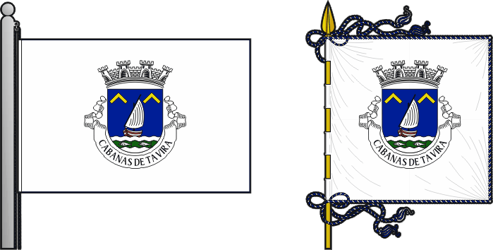 Bandeira e estandarte da antiga freguesia de Cabanas de Tavira - Cabanas de Tavira former civil parish, flag and banner Bandeira e estandarte da antiga freguesia de Cabanas de Tavira - Cabanas de Tavira former civil parish, flag and banner