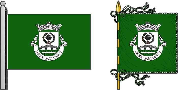 Bandeira e estandarte da antiga freguesia de Tavira (Santa Maria) - Tavira (Santa Maria) former civil parish, flag and banner Bandeira e estandarte da antiga freguesia de Tavira (Santa Maria) - Tavira (Santa Maria) former civil parish, flag and banner