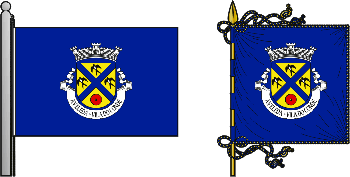Bandeira e estandarte da freguesia de Aveleda - Aveleda civil parish, flag and banner Bandeira e estandarte da freguesia de Aveleda - Aveleda civil parish, flag and banner
