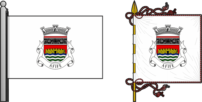 Bandeira e estandarte da freguesia de Afife - Afife civil parish, flag and banner Bandeira e estandarte da freguesia de Afife - Afife civil parish, flag and banner