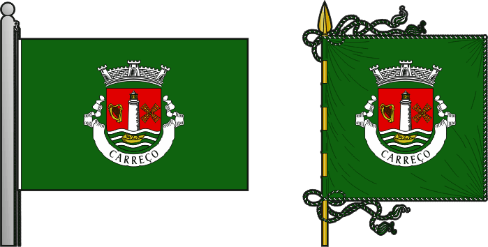 Bandeira e estandarte da freguesia de Carreço - Carreço civil parish, flag and banner Bandeira e estandarte da freguesia de Carreço - Carreço civil parish, flag and banner