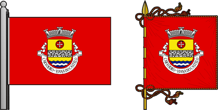 Bandeira e estandarte da antiga freguesia de Carvoeiro - Carvoeiro former civil parish, flag and banner Bandeira e estandarte da antiga freguesia de Carvoeiro - Carvoeiro former civil parish, flag and banner