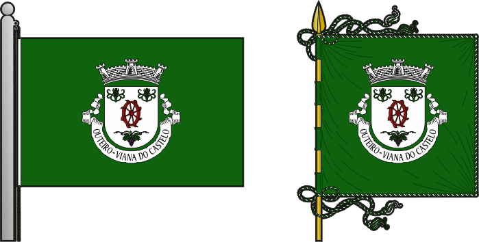 Bandeira e estandarte da freguesia de Outeiro - Outeiro civil parish, flag and banner Bandeira e estandarte da freguesia de Outeiro - Outeiro civil parish, flag and banner