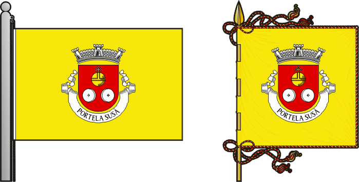 Bandeira e estandarte da antiga freguesia de Portela Susã - Portela Susã former civil parish, flag and banner Bandeira e estandarte da antiga freguesia de Portela Susã - Portela Susã former civil parish, flag and banner
