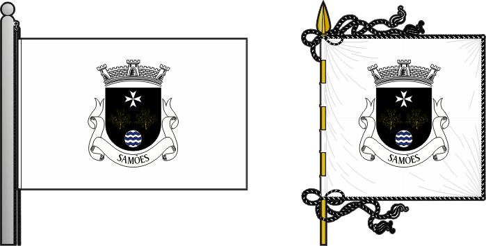 Bandeira e estandarte da freguesia de Samões - Samões civil parish, flag and banner Bandeira e estandarte da freguesia de Samões - Samões civil parish, flag and banner
