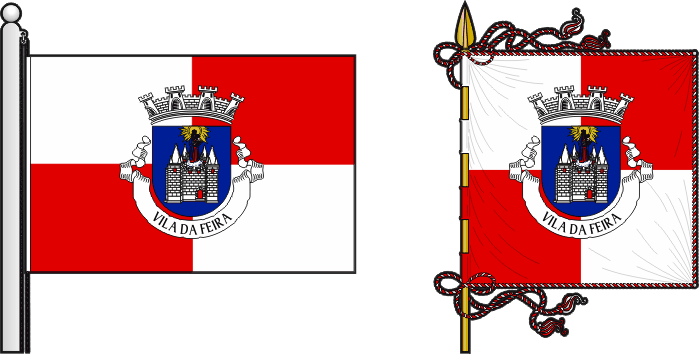 Bandeira e estandarte do Município de Santa Maria da Feira - Santa Maria da Feira municipal flag and banner Bandeira e estandarte do Município de Santa Maria da Feira - Santa Maria da Feira municipal flag and banner