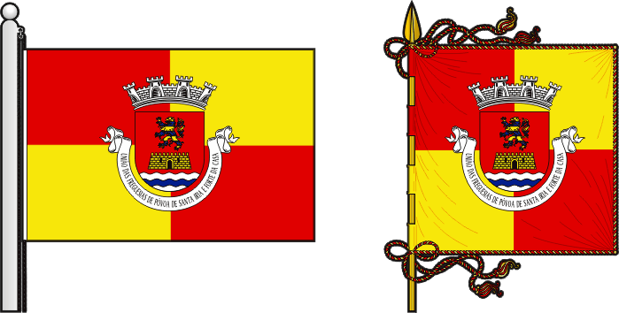 Bandeira e estandarte da União das freguesias de Póvoa de Santa Iria e Forte da Casa - Póvoa de Santa Iria and Forte da Casa civil parishes union flag and banner