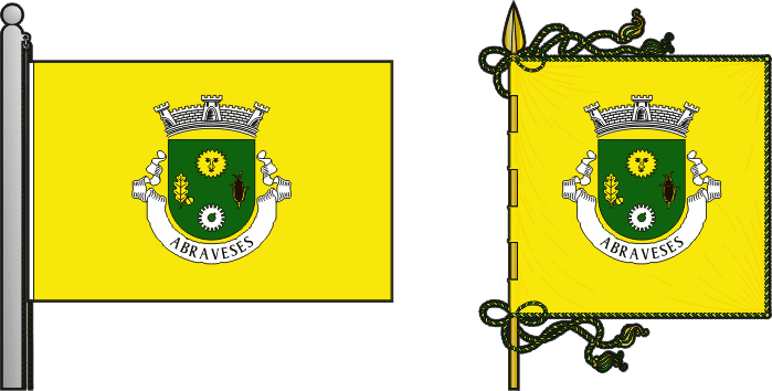 Bandeira e estandarte da freguesia de Abraveses - Abraveses civil parish, flag and banner