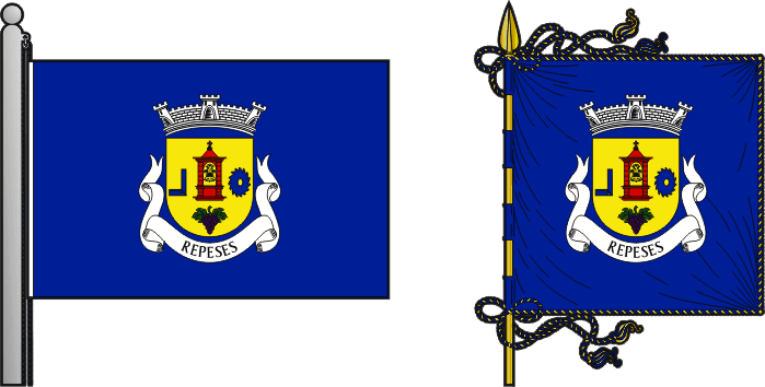 Bandeira e estandarte da antiga freguesia de Repeses - Repeses former civil parish, flag and banner Bandeira e estandarte da antiga freguesia de Repeses - Repeses former civil parish, flag and banner