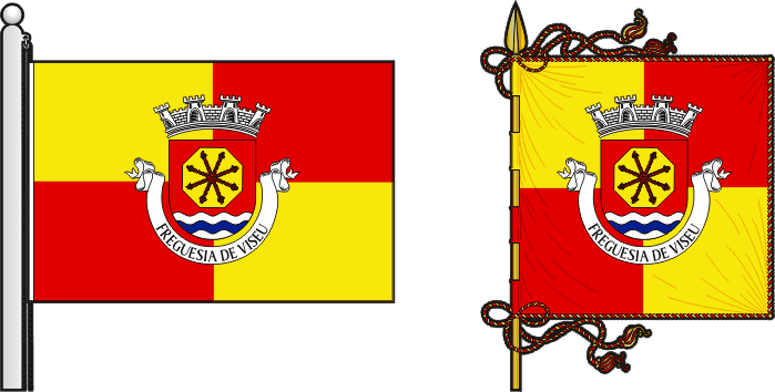 Bandeira e estandarte da Freguesia de Viseu - Viseu civil parish, flag and banner Bandeira e estandarte da Freguesia de Viseu - Viseu civil parish, flag and banner