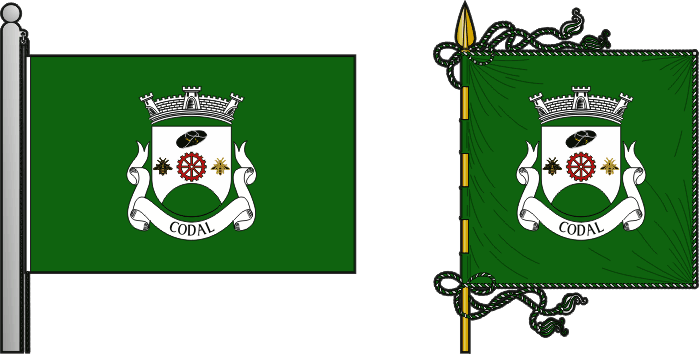 Bandeira e estandarte da antiga freguesia de Codal - Codal former civil parish, flag and banner Bandeira e estandarte da antiga freguesia de Codal - Codal former civil parish, flag and banner