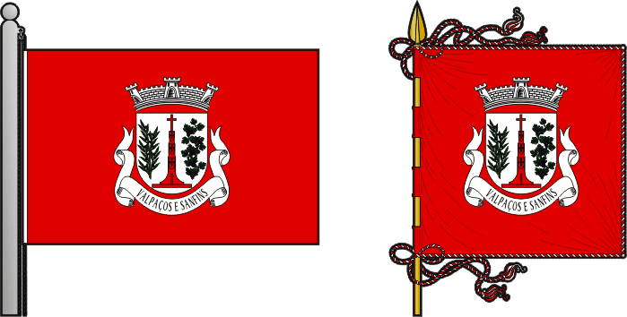 Bandeira e estandarte da Freguesia de Valpaços e Sanfins - Valpaços and Sanfins civil parish, flag and banner Bandeira e estandarte da Freguesia de Valpaços e Sanfins - Valpaços and Sanfins civil parish, flag and banner