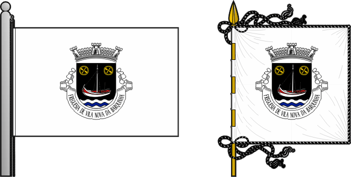 Bandeira e estandarte da antiga freguesia de Vila Nova da Barquinha - Vila Nova da Barquinha former civil parish, flag and banner Bandeira e estandarte da antiga freguesia de Vila Nova da Barquinha - Vila Nova da Barquinha former civil parish, flag and banner