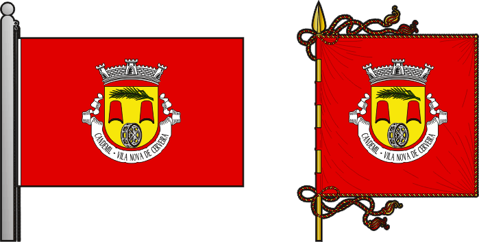 Bandeira e estandarte da antiga freguesia de Candemil - Candemil former civil parish, flag and banner Bandeira e estandarte da antiga freguesia de Candemil - Candemil former civil parish, flag and banner