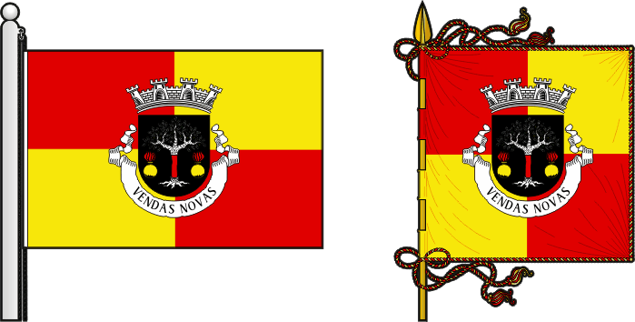 Bandeira e estandarte do Município de Vendas Novas - Vendas Novas municipal flag and banner Bandeira e estandarte do Município de Vendas Novas - Vendas Novas municipal flag and banner