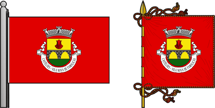 Bandeira e estandarte da freguesia de Castelões - Castelões civil parish, flag and banner