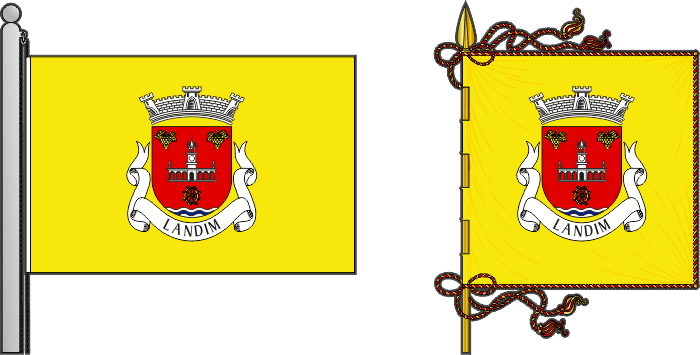 Bandeira e estandarte da freguesia de Landim - Landim civil parish, flag and banner Bandeira e estandarte da freguesia de Landim - Landim civil parish, flag and banner