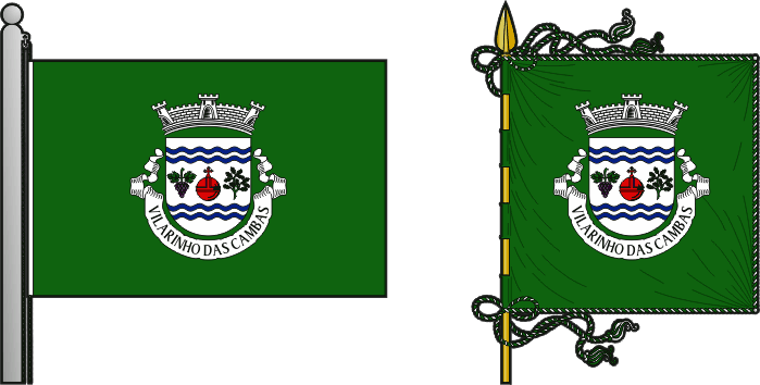 Bandeira e estandarte da freguesia de Vilarinho das Cambas - Vilarinho das Cambas civil parish, flag and banner Bandeira e estandarte da freguesia de Vilarinho das Cambas - Vilarinho das Cambas civil parish, flag and banner