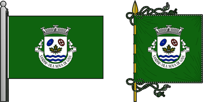 Bandeira e estandarte da antiga freguesia de Sandim - Sandim former civil parish, flag and banner Bandeira e estandarte da antiga freguesia de Sandim - Sandim former civil parish, flag and banner
