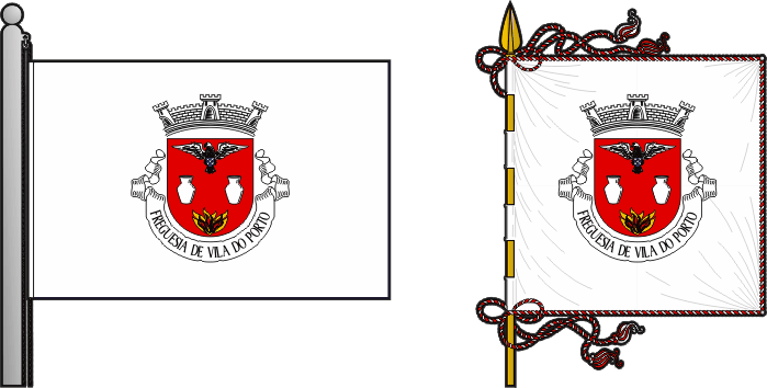 Bandeira e estandarte da freguesia de Vila do Porto - Vila do Porto civil parish, flag and banner Bandeira e estandarte da freguesia de Vila do Porto - Vila do Porto civil parish, flag and banner