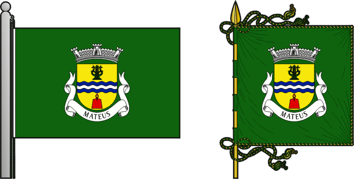 Bandeira e estandarte da freguesia de Mateus - Mateus civil parish, flag and banner Bandeira e estandarte da freguesia de Mateus - Mateus civil parish, flag and banner