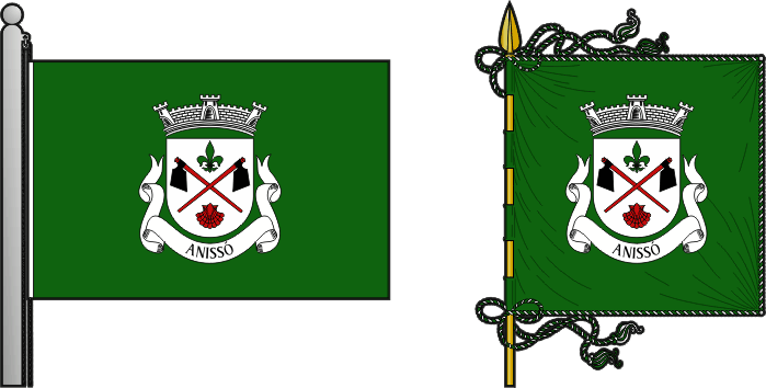 Bandeira e estandarte da antiga freguesia de Anissó - Anissó former civil parish, flag and banner Bandeira e estandarte da antiga freguesia de Anissó - Anissó former civil parish, flag and banner