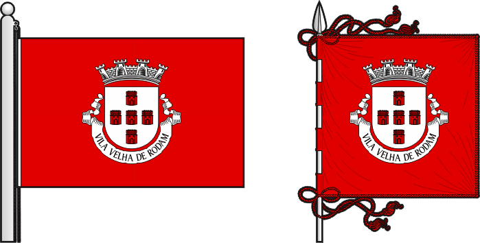 Bandeira e estandarte do Município de Vila Velha de Ródão - Vila Velha de Ródão municipal flag and banner Bandeira e estandarte do Município de Vila Velha de Ródão - Vila Velha de Ródão municipal flag and banner