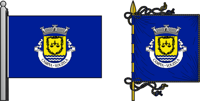 Bandeira e estandarte da freguesia de Campia - Campia civil parish, flag and banner Bandeira e estandarte da freguesia de Campia - Campia civil parish, flag and banner