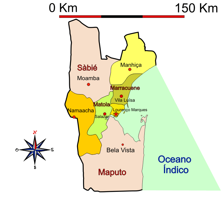 Mapa adminstrativo do distrito de Lourenço Marques - Lourenço Marques district administrative map Mapa adminstrativo do distrito de Lourenço Marques - Lourenço Marques district administrative map