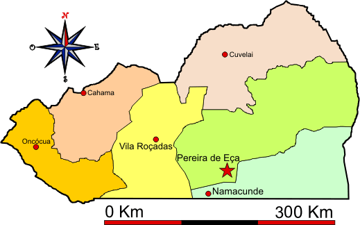 Mapa adminstrativo do distrito do Cunene em 1971 - Cunene district administrative map in 1971 Mapa adminstrativo do distrito do Cunene em 1971 - Cunene district administrative map in 1971